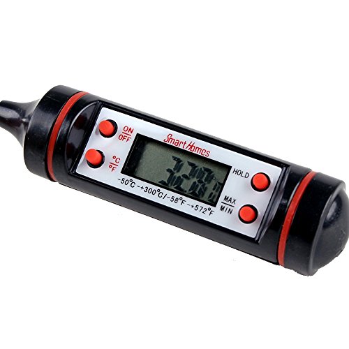 SmartHomes Digital Meat Cooking Thermometer - Ideal Oven Temperature Probe For Food, Grill, BBQ | FREE Recipe Bonus | Auto Shut-off For Maximum Battery Life