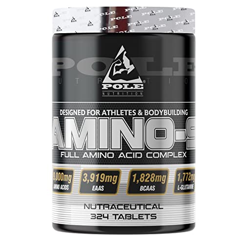 Pole Nutrition Amino 9 (324 Tablets) | Full Amino Acid Complex for Athletes & Bodybuilders | Nutraceutical Supplement for Enhanced Performance