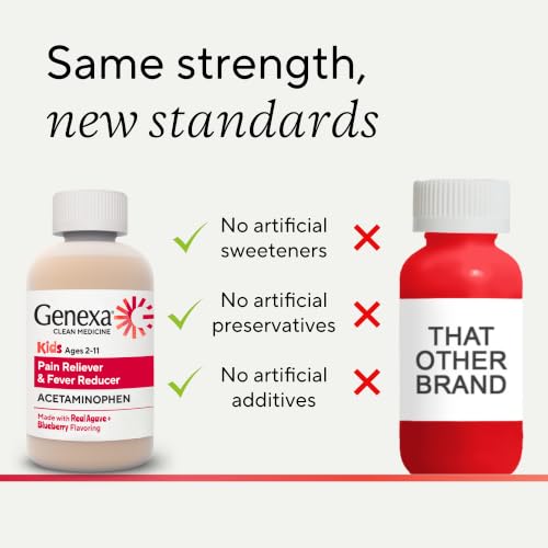 Image of Genexa Children's Acetaminophen Made Clean, Fever Reducer for Kids, 4 fl oz