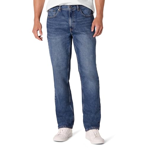 Amazon Essentials Men's Low-Stretch Straight-Fit Jean, Stone Medium Wash, 38W / 28L