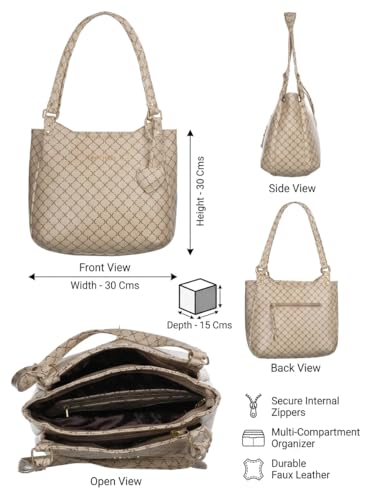 Image of Fostelo Women's Blossom Luxe Satchel Tote Handbag for Women | Ladies Purse | Stylish Shoulder Bag | Gift For Women