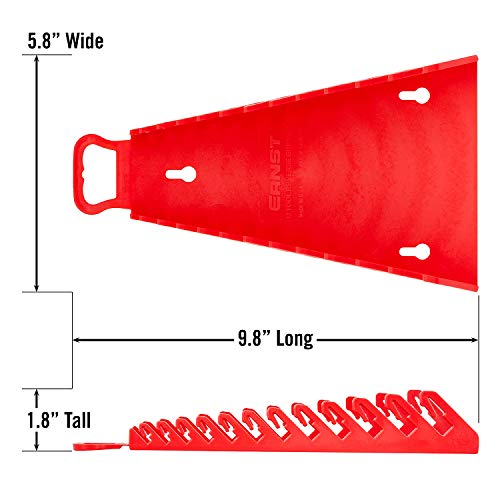Image of Ernst Manufacturing 5115-Red Gripper Reverse Wrench Organizer, 12 Tool, Red