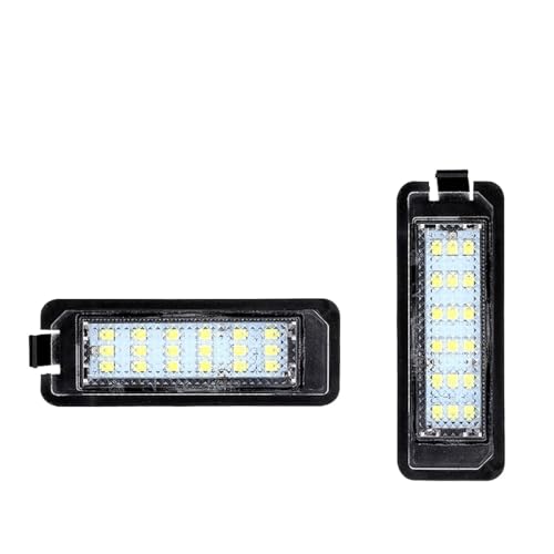 Luz Matricula Led 2 luces de matrícula blancas y azules Uso apto para Seat Leon MK2 1P1 (2005-2012)(WHITE)