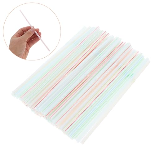 Pitillos plásticos flexibles multicolor 100 piezas 18 cm miniatura 6
