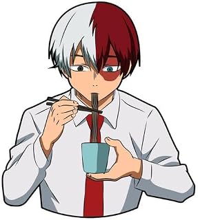Shoto Todoroki Ramen Vinyl Decal Sticker JDM Japanese Kawaii Anime Bumper Window Laptop UV & Water Resistance v106202 Peeker Chibi
