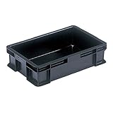 三甲(サンコー) 導電性コンテナボックス/テンバコ 【27.3L】 段積み可 ED-27 ブラック(黒)【代引不可】 ds-1647102