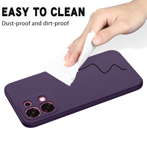 Image of Back Cover for Oppo F31 5G | Full Camera Protection | Premium Liquid Silicon Case | Flexible Bumper Case for Oppo F31 5G (Dark Purple)