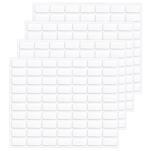 JANYUN 140 Pcs Mounting Putty, Double Sided Sticky Dots Removable Poster Putty Clear Sticky Tack for Wall Hanging Pictures Putty for Home Office Decor (20x10 mm)