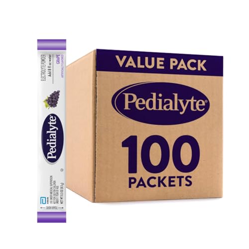 Image of Pedialyte Electrolyte Powder, Hydration Drink for Kids & Adults, Grape, 100 Powder Packets