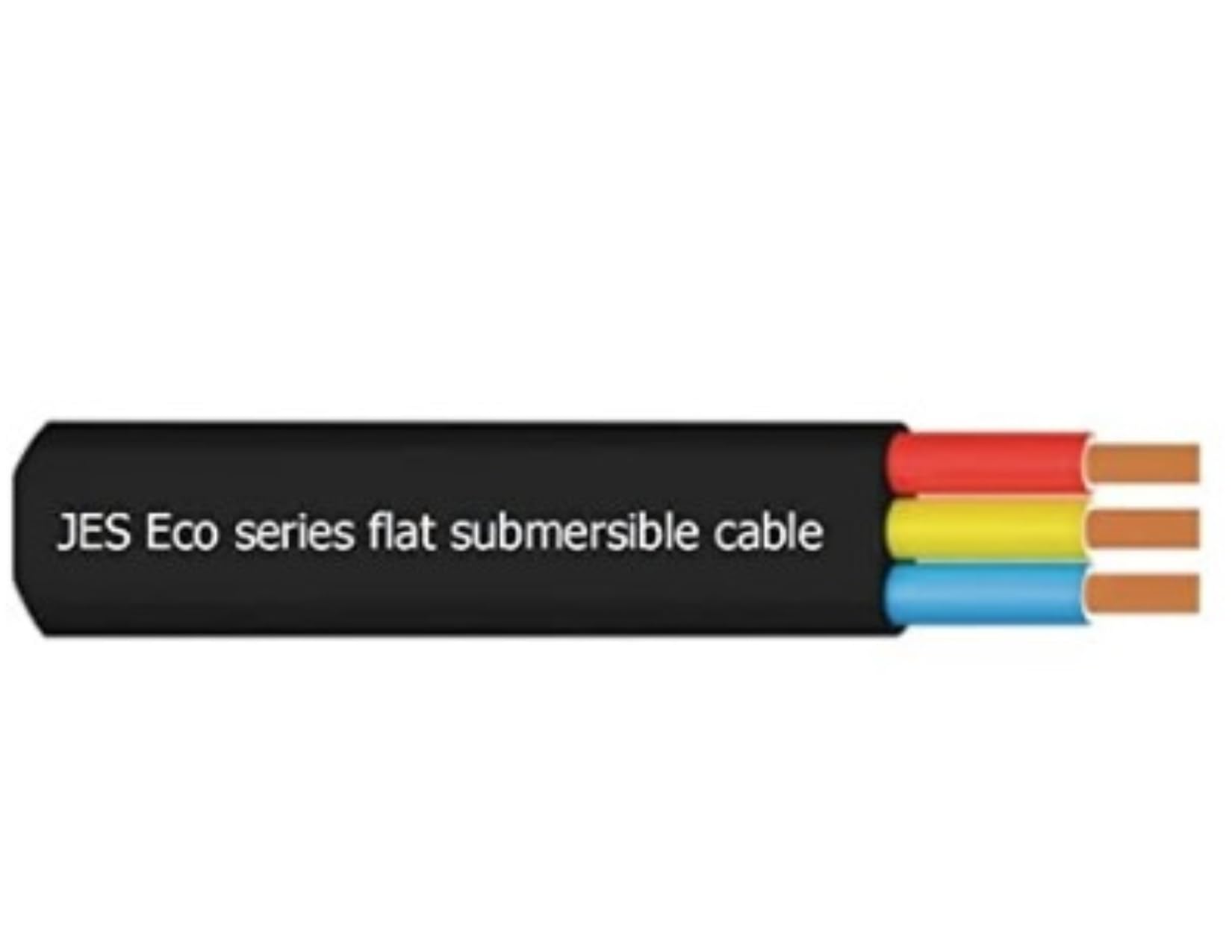 JES Eco Series Copper 3 Core Flat Cable for Submersible Pumps and Motors – 2.5 Sq mm, 1100V Heavy-Duty Waterproof Wire, High Conductivity, Flexible & Durable Insulation, 90 Meter Roll for Borewell-image-11