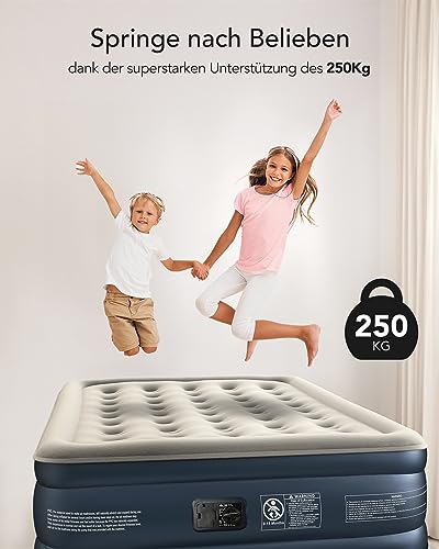 Einzel Luftmatratze iDOO mit integrierter Luftpumpe für Camping und Zuhause