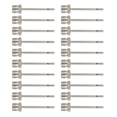JUUNthy 20Pcs Replacement Stainless Inflation Needle Inflatable Needle Balls Air Pumps Needle for Basketball Soccer