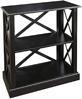 Casual Home Jackson Bookcase with Concealed Drawer, Concealment Furniture, Black