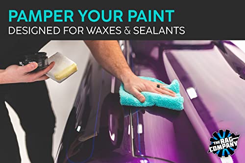 The Rag Company - Eagle Edgeless 450 (6-Pack) Professional Korean 70/30 Blend Super Plush Microfiber Detailing Buffing Polishing Drying Towels for Cars 16x16 in, Teal Blue - Image 6