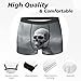 yyunbmr Cool Funny Boxer Briefs for Men Humorous Trunks 3D Cut Underwear Mens Fashion Shorts White Punk Skul Print, Black, XXL