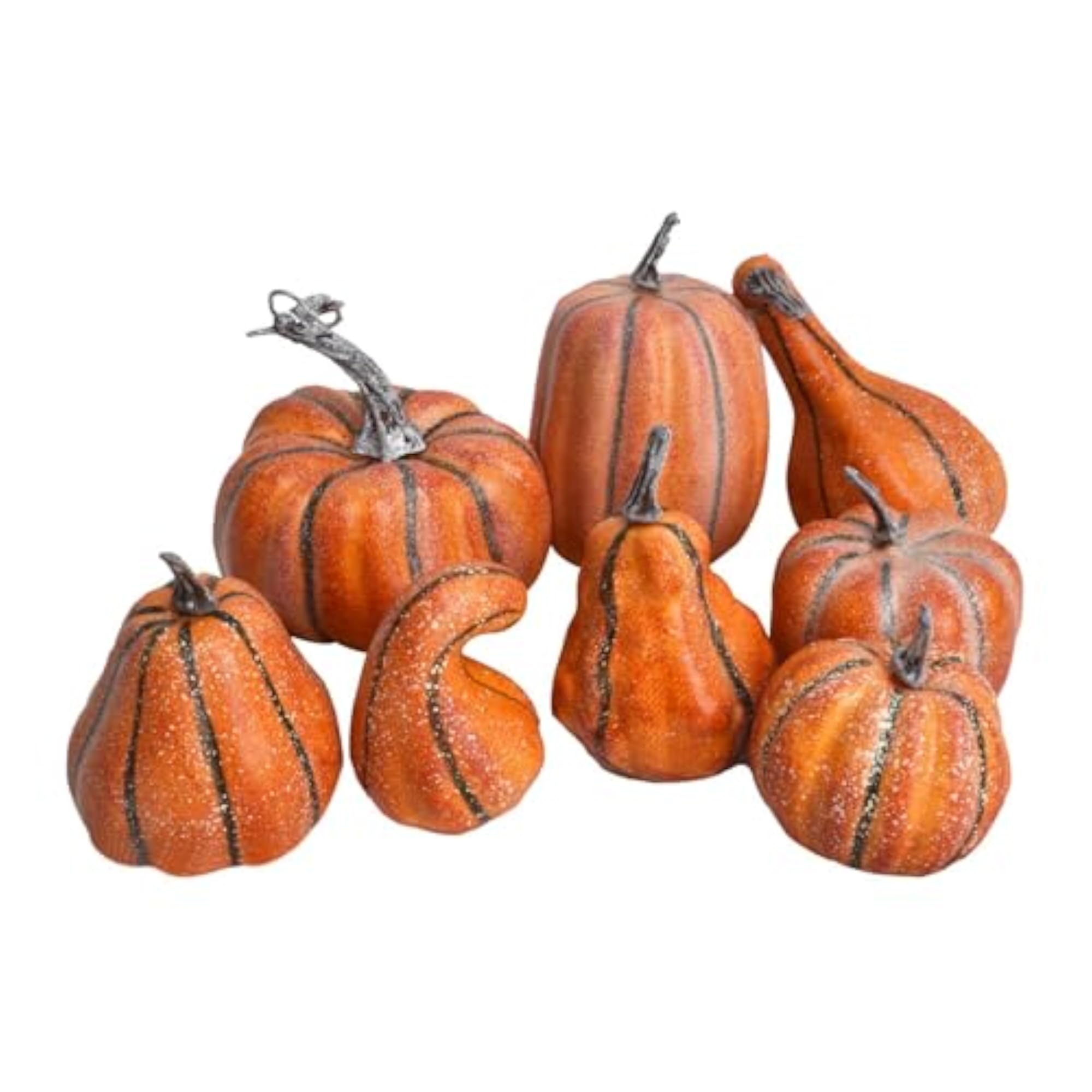 8 Pieces Artificial Pumpkins Decoration Ornament for Home Tabletop