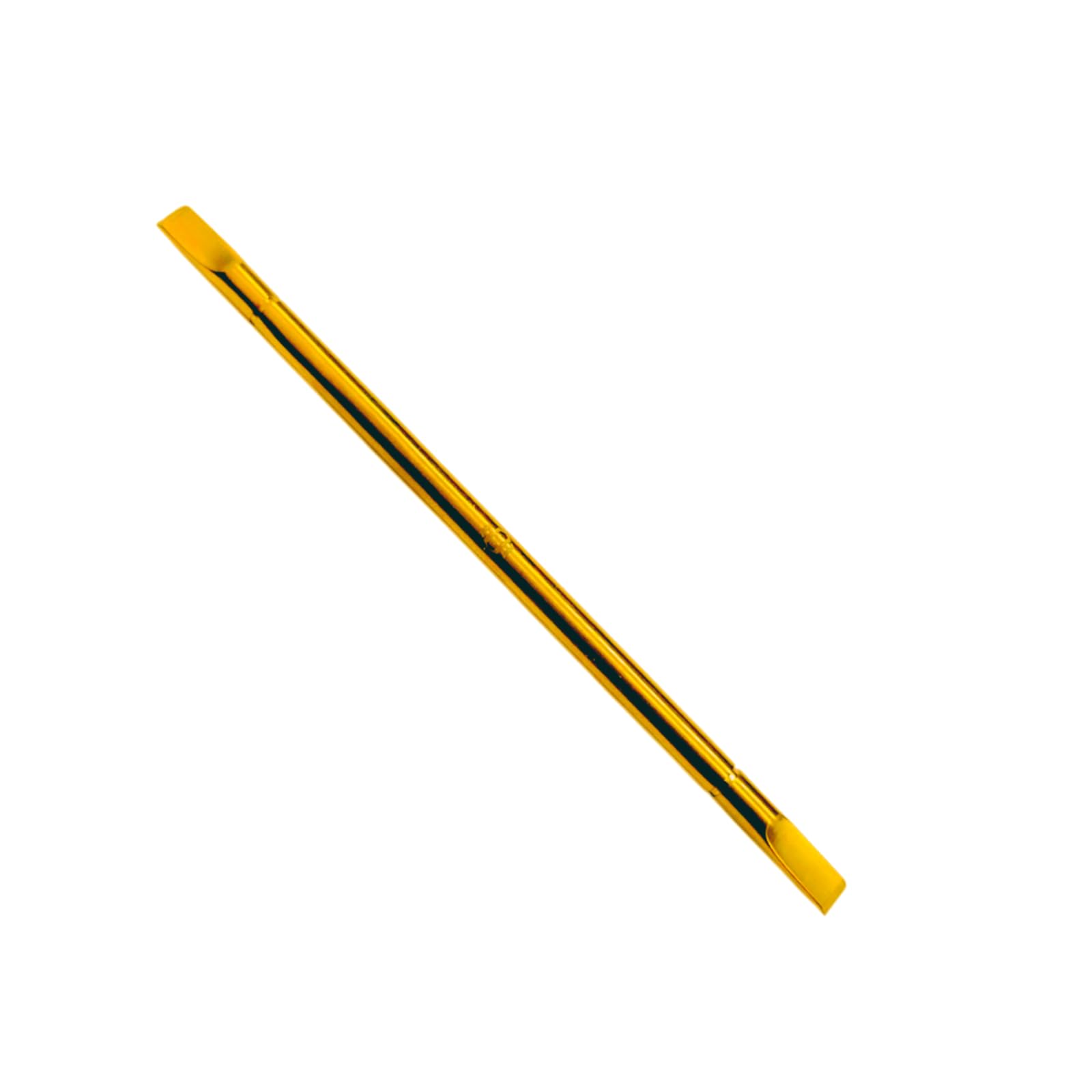 Professional Cuticle Tool, Double-Ended Paddle and Blade, Gold, 14 cm (Gold, Straight Cuticle Pusher 11.5cm)