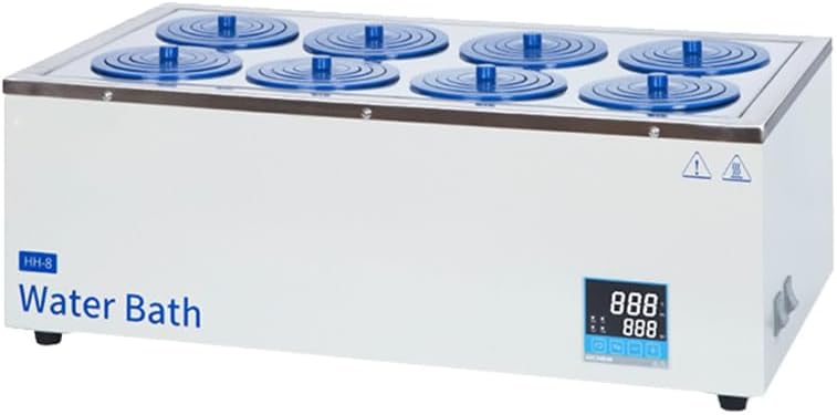 Lab Digital Thermostatic Water Bath 6/8 Holes Stainless Steel Liner Electric Thermostatic Digital Water Bath ±0.5°C Temperature Control Accuracy,6holes