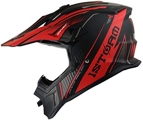 1Storm Adult Motocross Helmet BMX MX ATV Dirt Bike Downhill Mountain Bike Helmet Racing Style H637; Storm Red