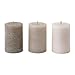 Produktbild IKEA lugga - Duftblockkerze, weiche Vanille, beige / 3 pack / 3-Pack - 10 cm