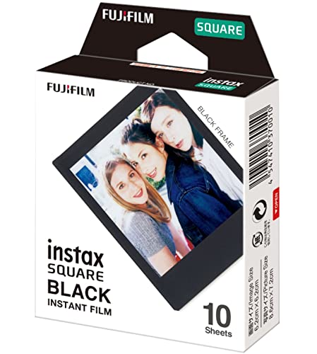 富士フイルム(FUJIFILM) スクエアフォーマットフィルム instax SQUARE ブラックフレーム 10枚入 INSTAX SQUARE BLACK FRAME WW 1