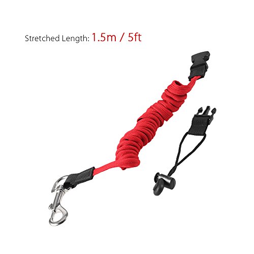 DECDEAL Elastic Paddle Leash Kayak Canoa Segurança Vara De Pesca Barcos a Remos Coiled Cordão Corda