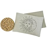 MARKUS Linen - Wärmekissen mit Kirschkern - für Mikrowelle, Backofen - Körnerkissen mit...