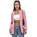 Womens Casual Blazers Open Front Long Sleeve Fashion Suit Jacket Work Office Suit 2025 Spring Fall Trendy Pink L
