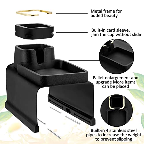 Tessco 2 Pack Couch Cup Holder Anti Slip Recliner Table Tray Silicone Sofa Armrest Tray Weighted Couch Arm Table Anti Spill Couch Drink Holder Cozy Couch Tray For Gifts Coffee Chair (Black) #TOP1