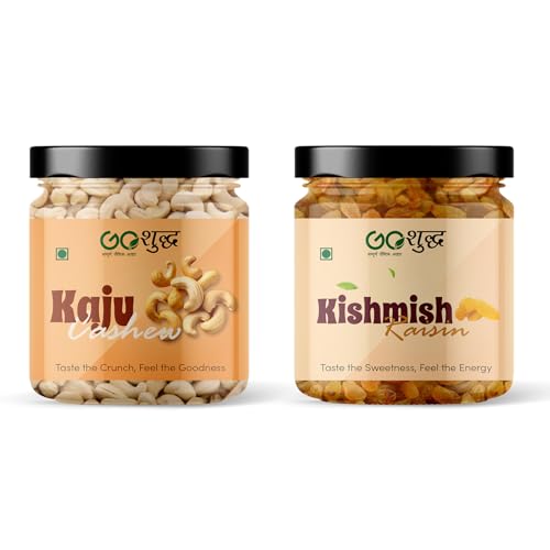 Image of Goshudh Cashew 250g + Raisin 250g Combo Pack | Heart-Healthy Fats & Natural Antioxidants, Premium Dry Fruits (500gm Combo Pack)