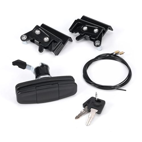 Black Truck Cap Twist Handle Kit 113436 Topper Tonneau T-Handle Compatible with Leer Truck Caps 100XQ 100XL 100XR TSC700 with 83514 & 83515 Truck Caps Rotary Latches and Cables