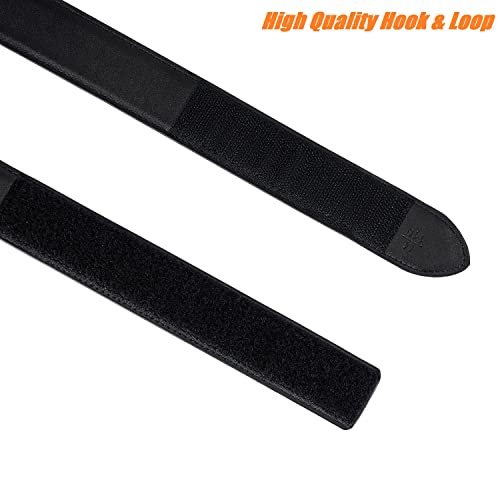 Mechanic Belt Buckleless No Scratch Genuine Leather Belt 1 3/8" Wide Hook & Loop for Technician Industrial Work Travel4