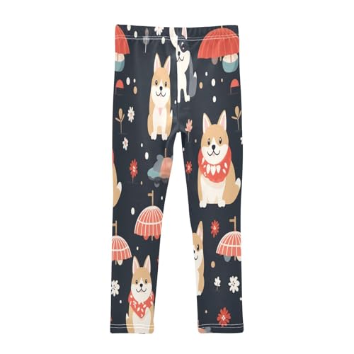 Bolaz Toddler Girls Leggings Printed Yoga Pants Leggings Umbrella Dog for Kids2