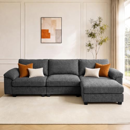 Image of Sectional Couches for Living Room, 109 inch L Shaped Cloud Sofa & Couch