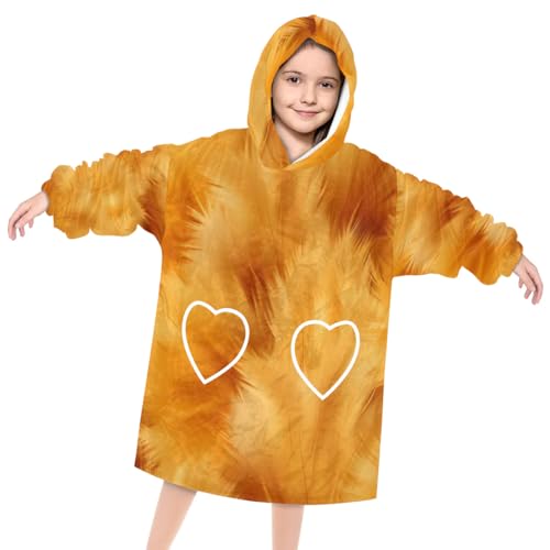 Wearable Blanket Hoodie for Kids, Ethereal Starry Fleece Sweatshirt Blanket Oversized Blanket Sweatshirt with Pocket Flannel Warm Hooded Blanket 6-10 Year Old Girl Boy Gift, One Size