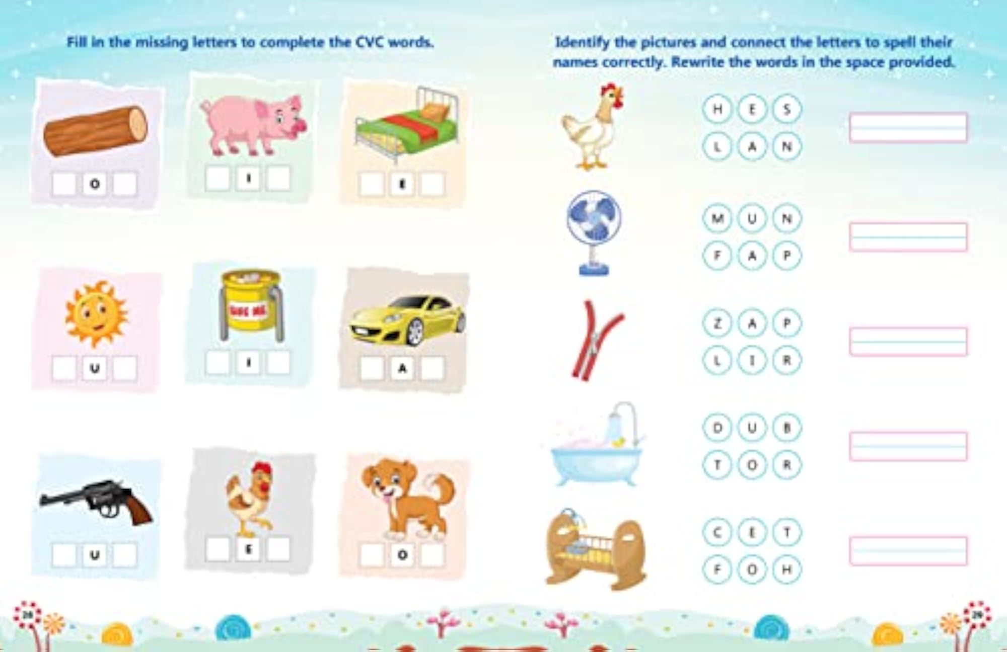 Phonics Reader Blends and Digraphs Activity Book for Age 3+