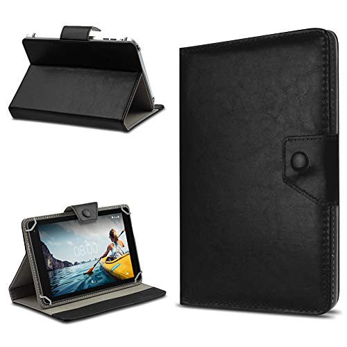 UC-Express Tablet Tasche kompatibel für Medion Lifetab E10702 (MD61614) Hülle Hülle Cover Schutzhülle Universal Tablettasche Standfunktion, Farbe:Schwarz
