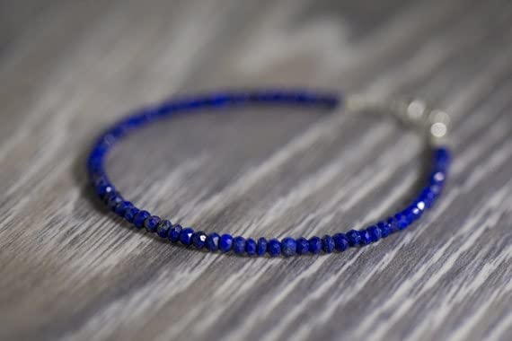 Perles lapis-lazuli 2.5mm bracelet à empiler pour un style bohème chic