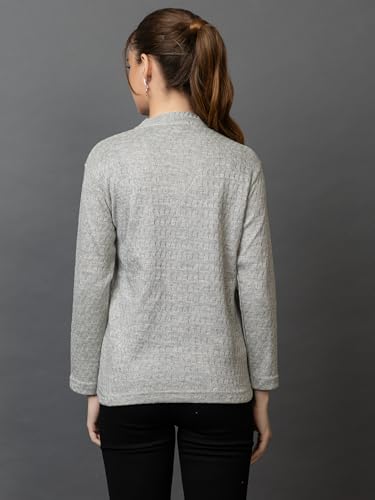 Image of Wear lusso Women Woolen V Neck Casual Wear Stylish Cardigan Sweaters for Winter with Side Pocket | Cozy and Warm Winter Sweater for Girls /Ladies