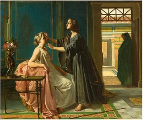 Pintura decorativa en lienzo 60x90cm de Eleuterio Pagliano para salones modernos