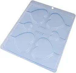 Kit com 10 Formas Simples Tradicionais Pirulito Coração 1 Modelo BWB