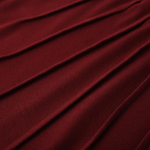 Robe d'été décontractée rouge XXL avec ourlet divisé et imprimé floral bohème