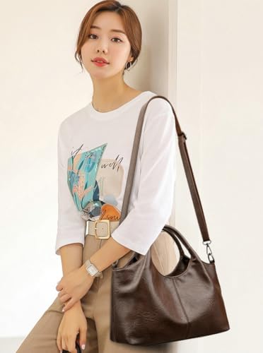 PU Leather Crossbody Bag Women Commuting Satchel Trendy Tote Purse Travel Shopping3