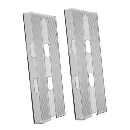 Cabilock 2Pcs Under Shelf Wine Glass Rack Plastic Stemware Storage Hanger for Kitchen Bar Restaurant Transparent Design for and Space Saving Installation