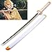 LIUD Épée De Samouraï Japonaise en Bois Katana Demon Slayer Zenitsu Cosplay Anime Katana Anime ABS + Bambou Arme Jouet pour Les Fans De DéMon Anime Slayer/104cm