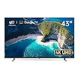 FPD Smart TV 43 Inch, 4K UHD Television Compatible with Google TV & Built-in Chromecast | Features Dolby Audio, HDR10, Google Assistant, MEMC, and ALLM | Flat Screen TV (CG43-C3, 2026)