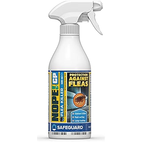 NOPE! CP Flea Spray (500ml) for The Home - Fast-Acting, Odourless & Non-Staining, Extended Residual Action up to 3 Months. Indoor & Outdoor Flea Killer Cover