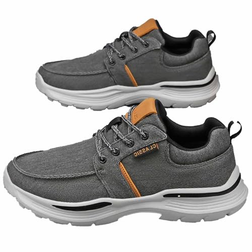 Zapatillas Deportivas para Hombre y Mujer, Calzado Cómodo para Fascitis Plantar, Ancho Especial, Senderismo(Black,45 EU)