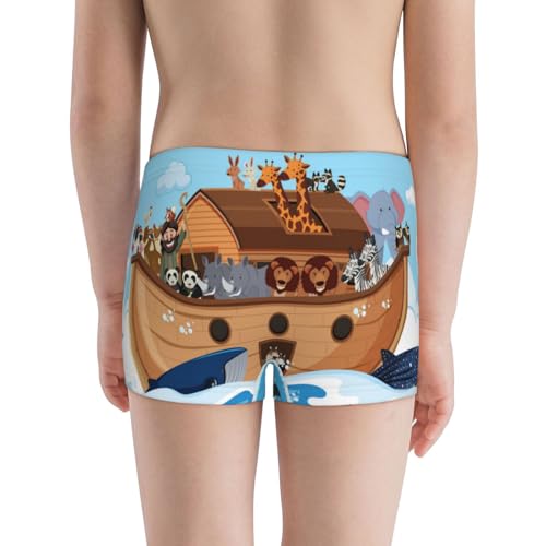 Boys' Cotton Boxer Brief Soft Underwear-Animals On Noah'S Ark3