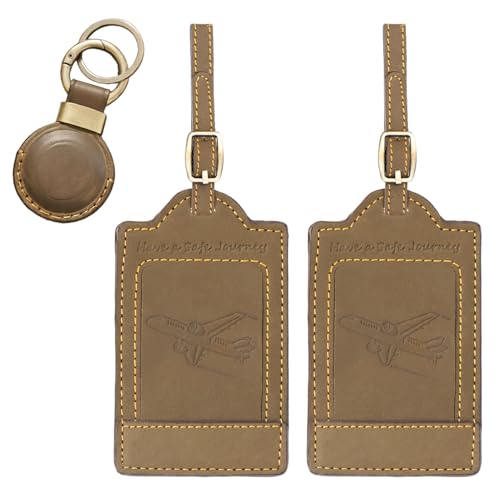 Évitez la perte de bagage avec l'étui Airtag avion marron